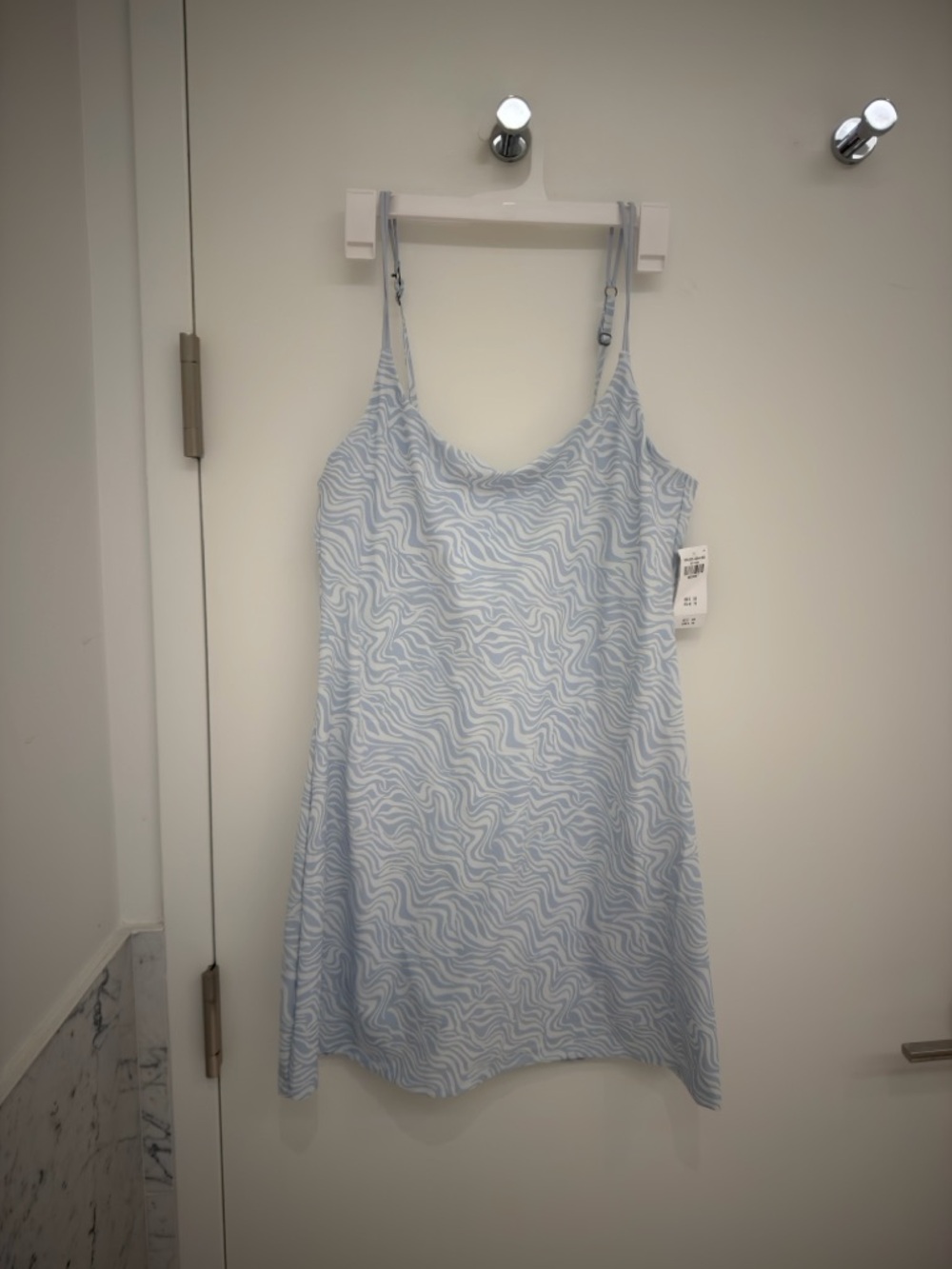 Abercrombie & Fitch Pale Blue and White Swirl Active Dress